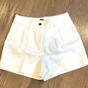 J.Crew Women's White Pleated Linen Shorts New With Tags Size 4